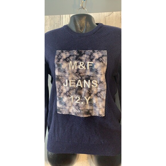Fairwhale M&F Jeans Women’s Sweater Size Large Navy‎ Blue - Picture 2 of 4